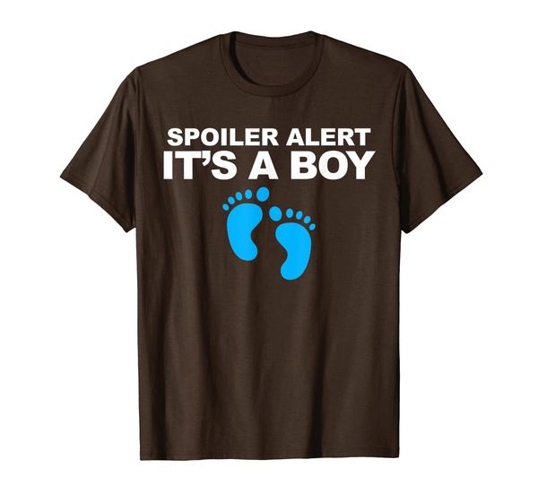 

spoiler alert it's a boy funny gender reveal party t-shirt, White;black