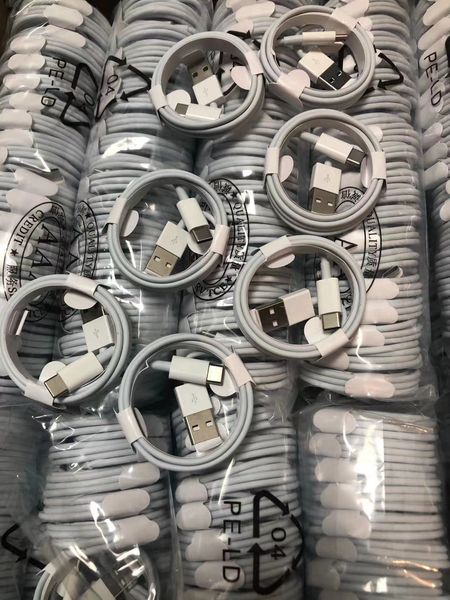 

100pcs cell phone cables 7th quality 1m/3ft 2m/6ft fast charging type c cable usb data sync charger for samsung s8 s9 7 8 (with box).