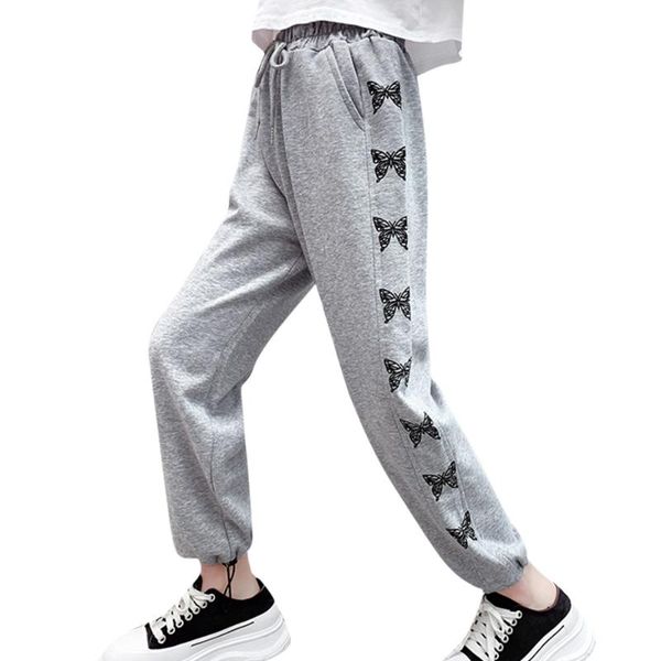

trousers girls sport pants heart pattern spring autumn children's sweatpants casual style clothes 6 8 10 12 14, Blue