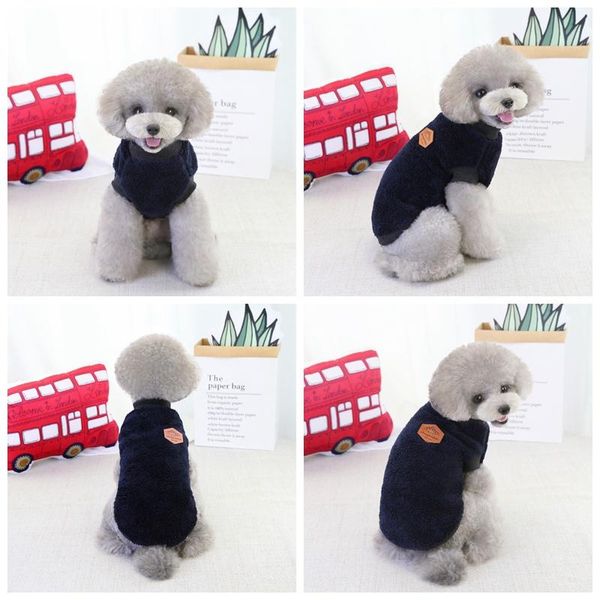 

pet clothes for small dogs warm fleece dog coat double ply british velvet winter cotton apparel