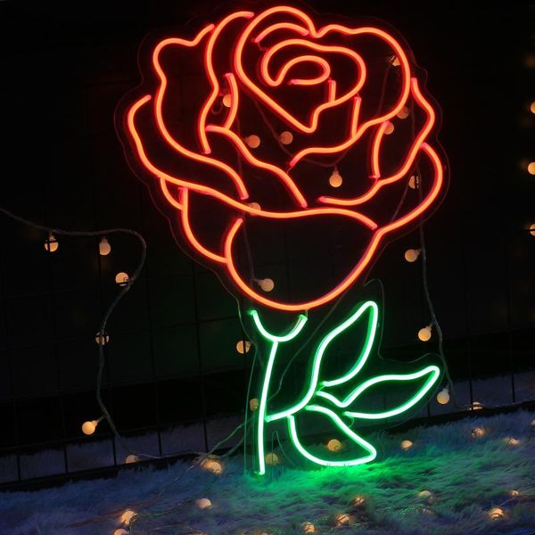 

other lighting bulbs & tubes led neon light sign lamp rose visual wall lights night for room holiday party decor cool birthday christmas gif
