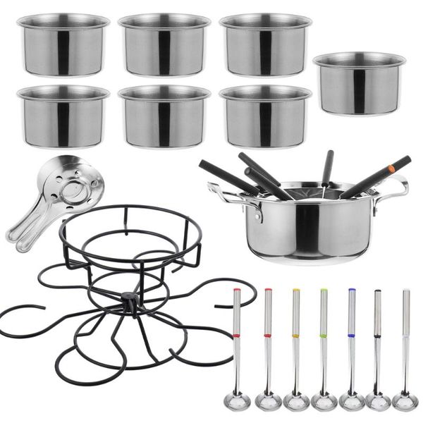 

set alcohol stove cheese fondue pot portable pans