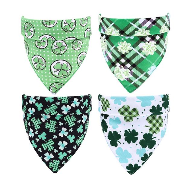 

dog apparel 15pcs st. patricks day pet bandanas cotton dogs cat scarf bowties supplies 5color y127
