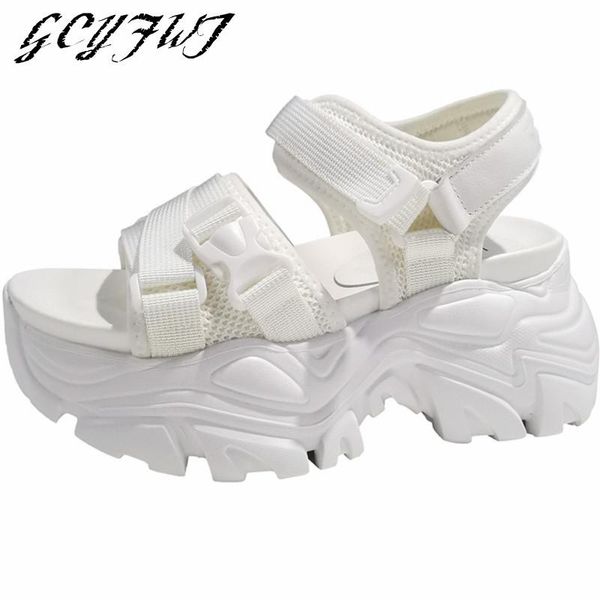 

sandals women summer open toe flat platform shoes thick bottom breathable outdoor sandy beach sweet sandalias mujer, Black