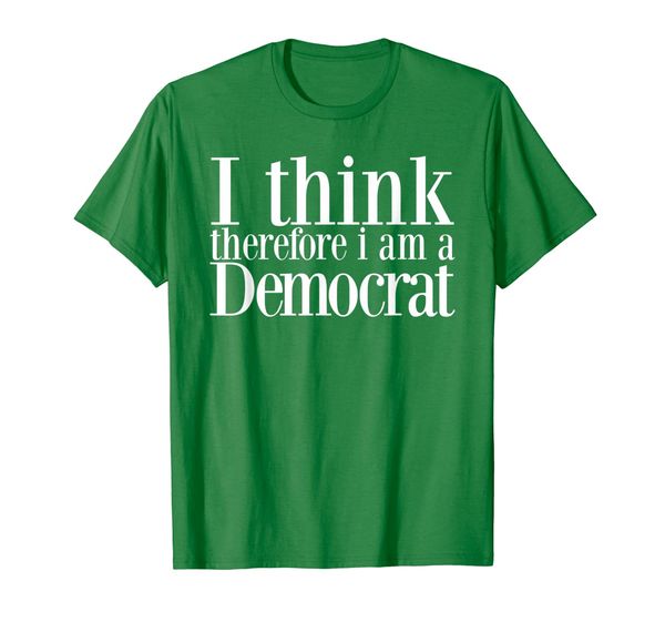 

big texas i think therefore i am a democrat t-shirt, White;black