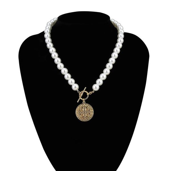 

luokey charming simulated pearl choker necklace delicate statement chocker collares pendant for women boho jewelry gift chokers, Golden;silver