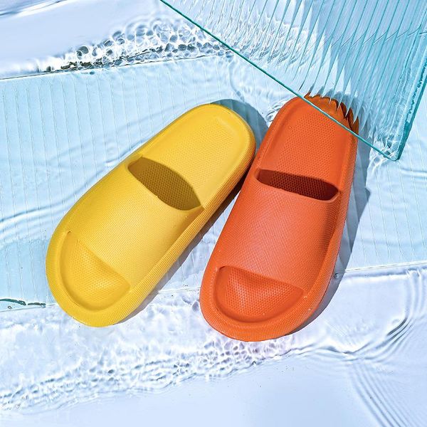 

sandals women summer fashion slippers slide beach high heels shower thick soft sole ladies boys girls bathroom shoes, Black