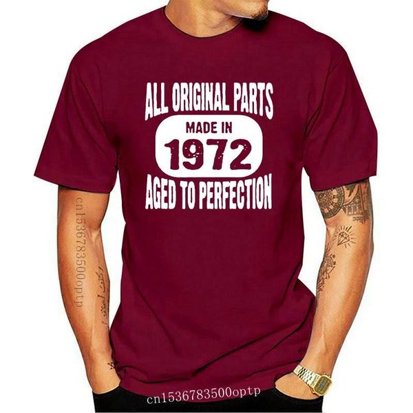 

men's t-shirts t shirt design shop short sleeve fashion crew neck made in 1972 all original parts aged to perfection, White;black