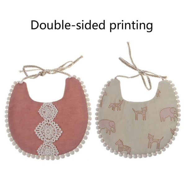 

bibs & burp cloths baby boy girl born tassel saliva towel cloth floral double-sided print feeding boys girls bandana 85de