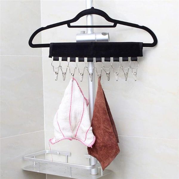 

hangers & racks 6 colors convenient anti-rust not easy deformed hanger clip stainless steel clothes effective for balcony