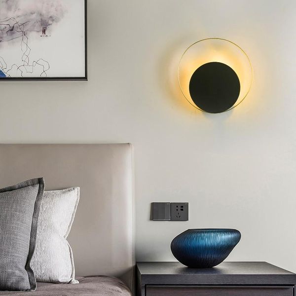 

wall lamp minimalist bedroom bedside post-modern light luxury living room background nordic style corridor
