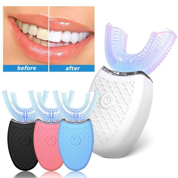

smart electric toothbrush 360 degrees intelligent automatic sonic u type tooth brush usb charging