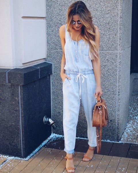 

women's pants & capris 2021 europe and the united states trend vest waist slimming fashion jeans one-piece trousers women, Black;white