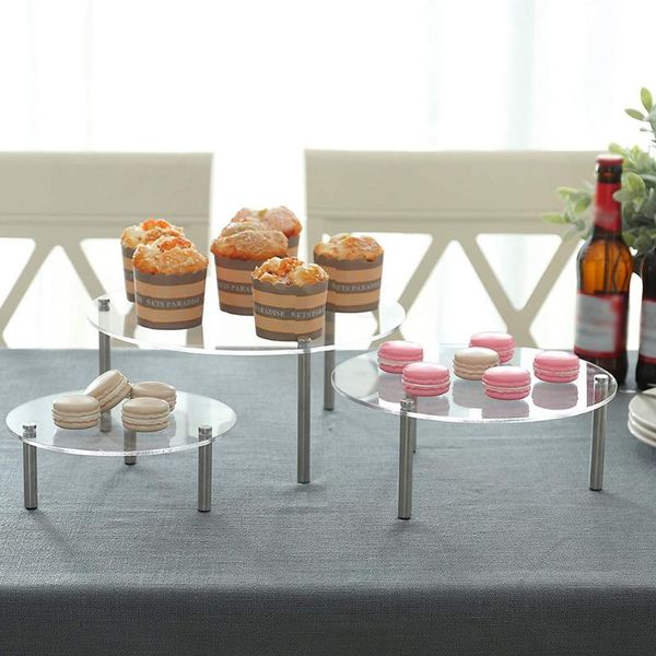 

other bakeware 3 layers decoration round display cake stand practice transparent wedding detachable party durable acrylic birthday