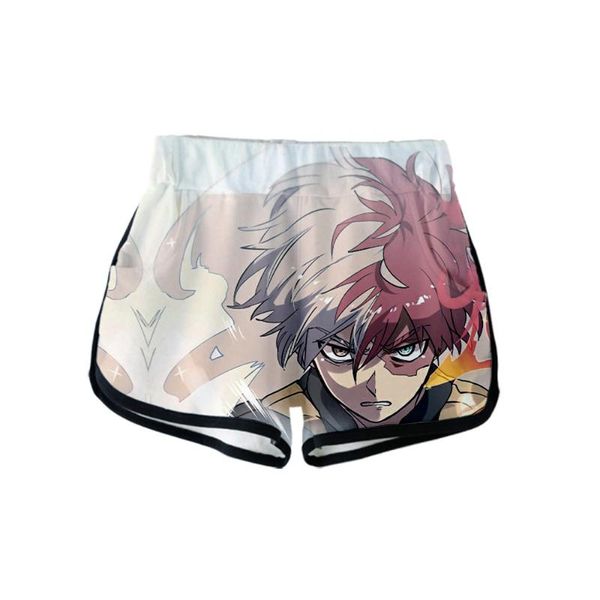 

women's shorts my hero academia print sport summer women fashion casual harajuku skinny, White;black