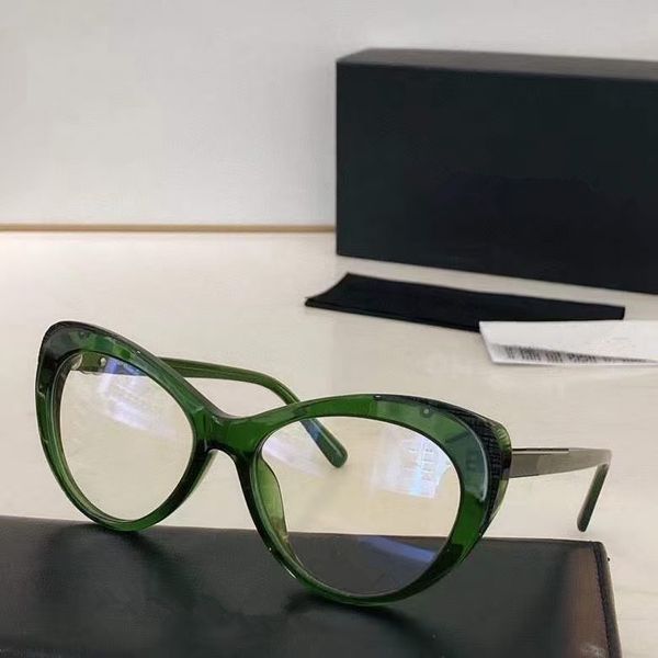 

fashion designed luxury women cateye frame plain glasses 55-16-140 metal decoration italy plank fullrim for prescription fullset box 3405, Black