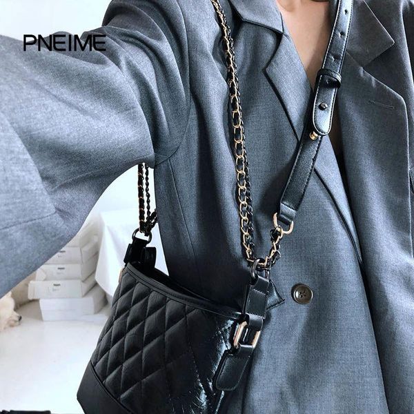 

spring women's messenger bag fashion rhombus black stray retro simple wild chain one shoulder underarm bags