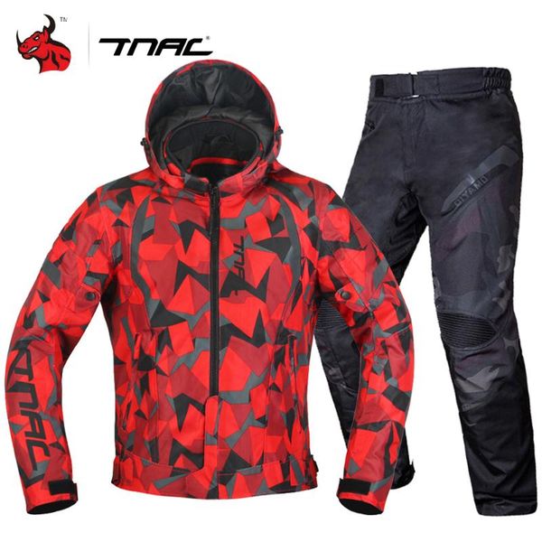 

men motorcycle jacket suit waterproof motocross chaqueta moto windproof protection set racer with removeable linner apparel