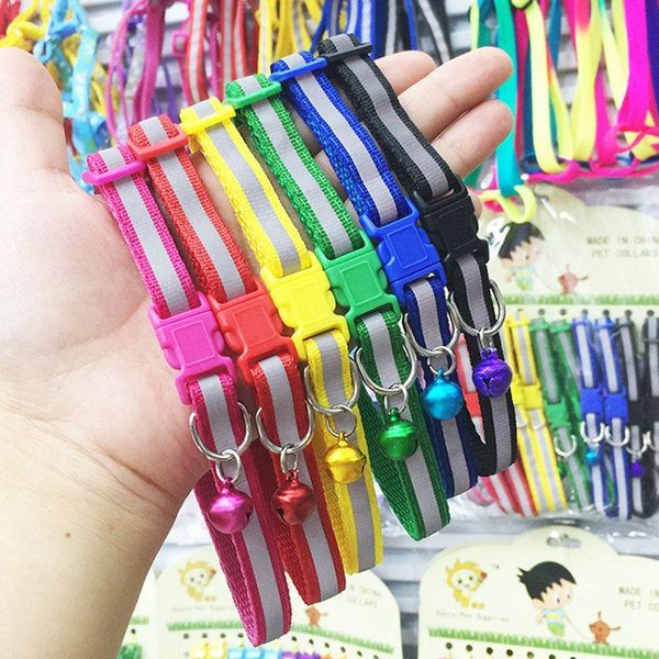 

small dog collar glowing drop pet supplies bell perro nylon safety buckle cat e collars & leashes