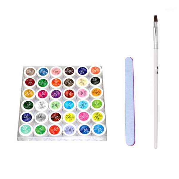

5ml 36 colors women fashion potherapy glue nail uv/led lamp gel polish tool kit1