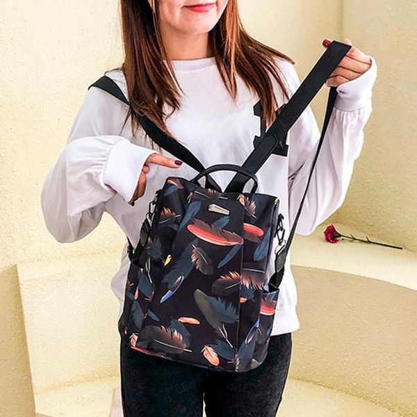 

outdoor bags multifunction backpack women waterproof oxford bagpack female anti theft schoolbag for girls sac a dos mochila