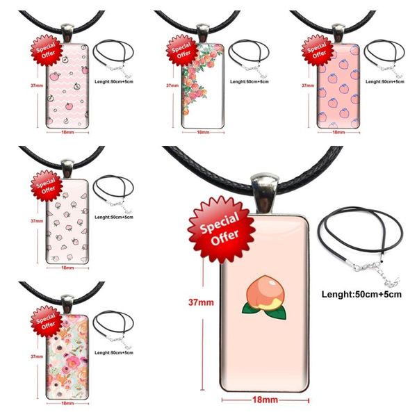 

pendant necklaces necklace fashion long chain with rectangle jewelry lovely peach for girl lady, Silver