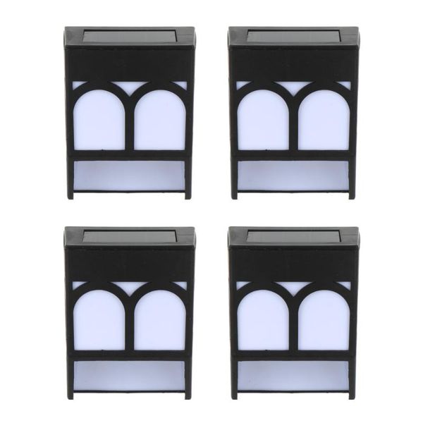 

solar lamps 4pcs waterproof outdoor powered retro wall (black)