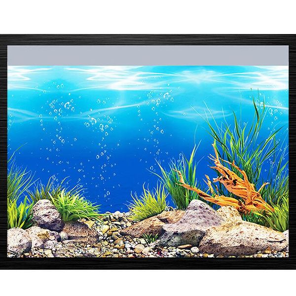 

decorations fish tank background hd 3d drawing aquarium glass wall double sides decorative sticker 2021