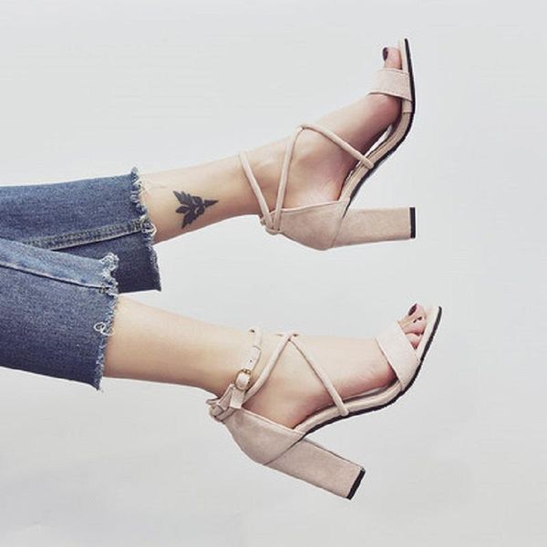 

dress shoes women's single 2021 word with sandals wild thick net red high heels, Black