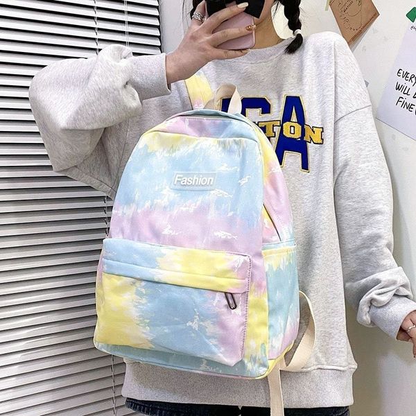 

fashion women backpack multicolor school bags for girls summer travel 2021