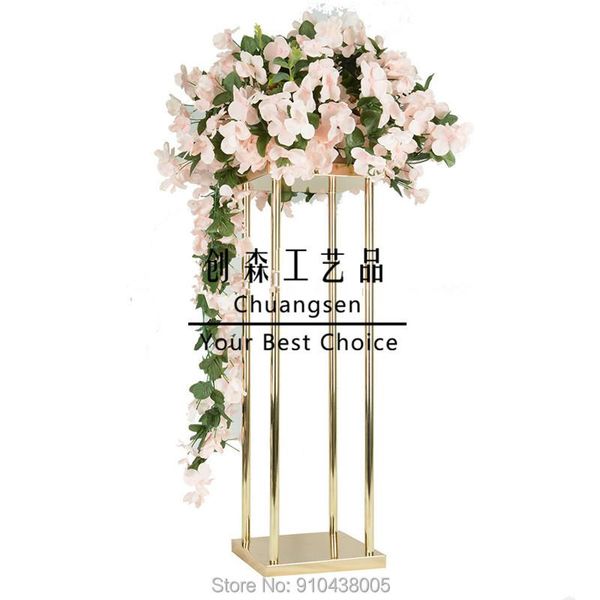 

party decoration gold flower stand tall metal road lead wedding centerpiece rack,home holder birthday deco stands