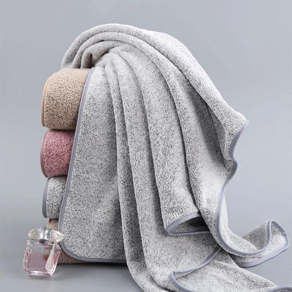 

towel 70x140cm bamboo charcoal coral velvet bath for soft absorbent microfiber fabric household bathroom sets