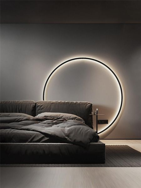 

wall lamps minimalist lamp living room decoration led light designer ring atmosphere nordic decor lighting with plug