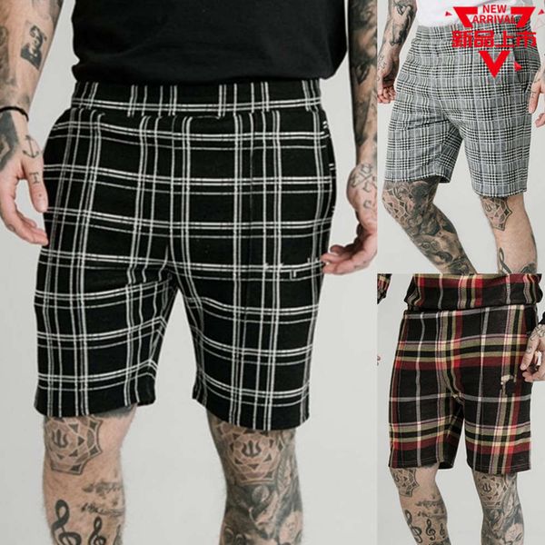 

trendy summer stripe casual shorts straight capris men's bottom, White;black