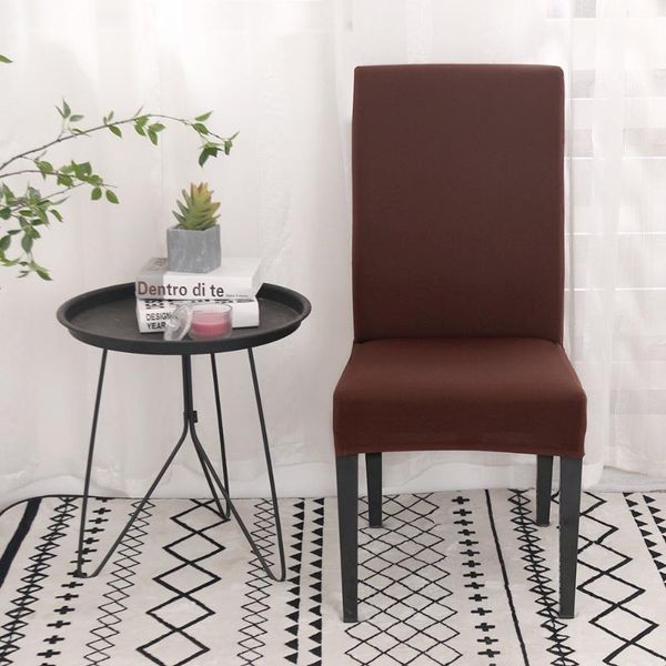 

solid color chair cover dining chairs spandex stretch modern plain covers seat wedding banquet el