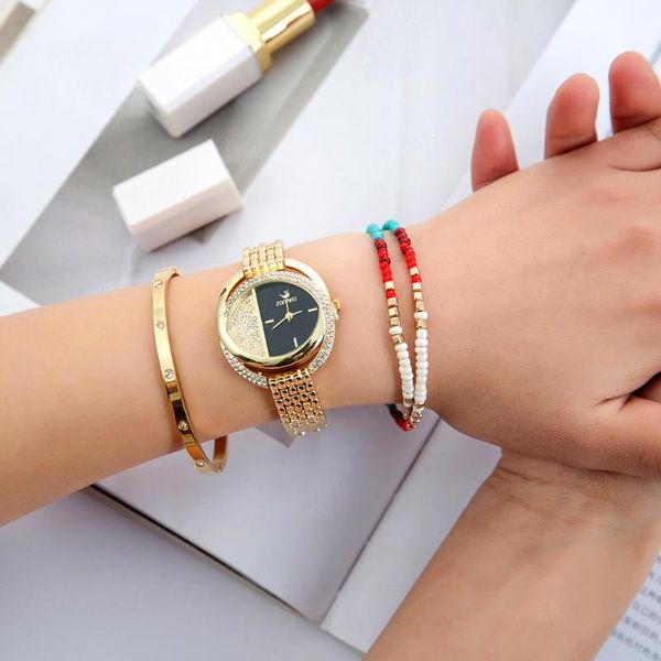 

wristwatches women watches gift set fashion oval diamond watch luxury titanium bracelets 3 pcs sets ladies dress creative clock for womens, Slivery;brown