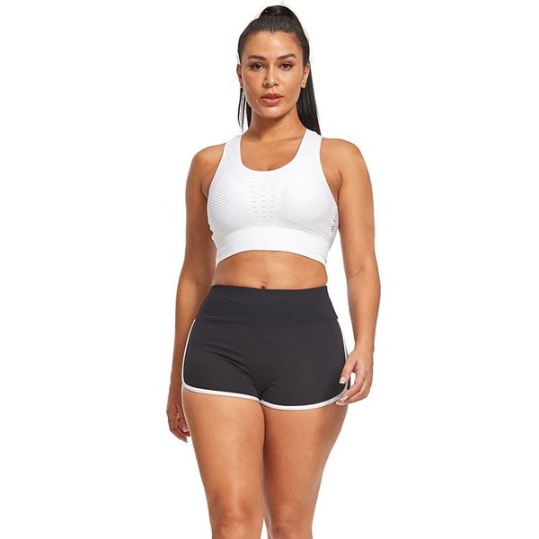 

women's shorts solid color yoga casual pants sports, White;black