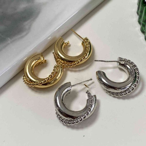 

192 small earring earrings new simple temperament personalized metal earrings d7-4, Silver