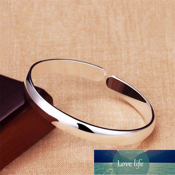 

simple wide surface big bangles for women peace polished ladies woman adjustable cuff bracelet and bangles, Black