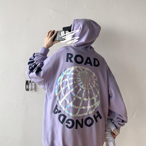 

men's hoodies & sweatshirts high street men hip hop printed spring autumn hooded male loose casual long sleeve sports sweatshirt 5xl-m, Black