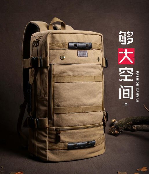

backpack extra large man multi-functional portable canvas bag travel capacity of outdoor sports