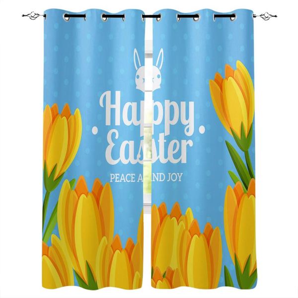 

curtain & drapes easter polka dot tulip texture window curtains home decor kitchen draperies living room for bedroom