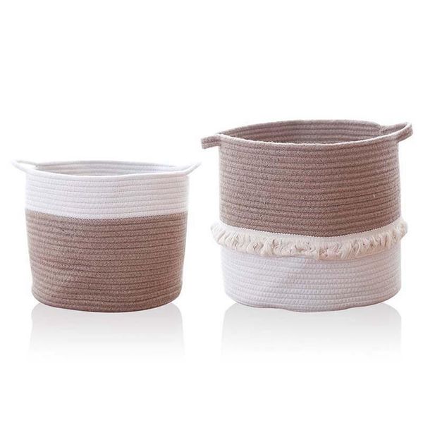 

storage baskets cotton woven basket box household goods toy items