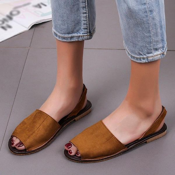 

summer women flat open toe breathable sandals elastic band casual beach shoes female sandalias soft, Black