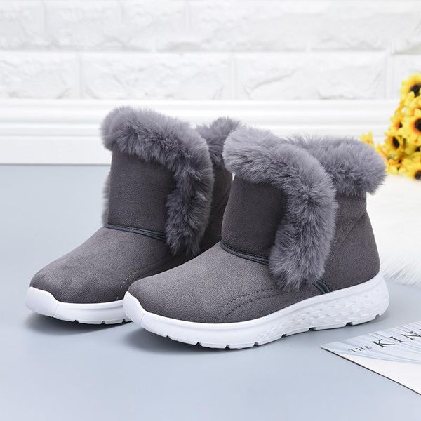 

boots winter ladies snow women's shoes warm cotton cute, Black