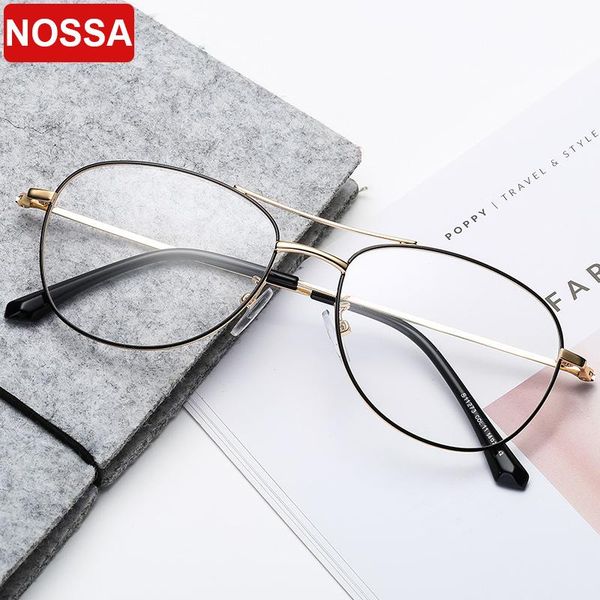 

fashion sunglasses frames simple double beam retro beautiful flat mirror trend metal men and women glasses can be equipped with myopia frame, Black