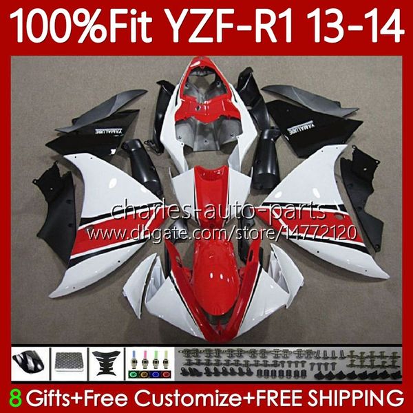 Yamaha YZF-R1 YZF1000 YZF R 1 2013-2014 Için Vücut Kiti Beyaz Kırmızı Blk Moto Kaporta 97No.83 YZF R1 1000 CC 2013 2014 1000CC YZF-1000 YZFR1 13 14 Enjeksiyon Kalıp Peri