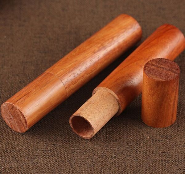 Stash Natural Smoking Wood Case Holder Bottle Bottle Bottle Portatile Box portatile Fatto a mano Pre-Roll Tube Barattolo per sigarette di erba Pill Tabacco