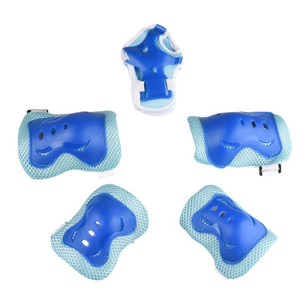

elbow & knee pads 6 pieces kids outdoor sports protective gear wrist guards roller skating safety protection, Black;gray
