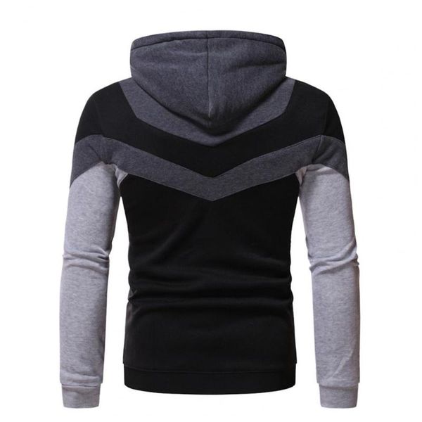 

men's sweaters drawstring fashion contrast colors male sweatshirt anti-fade spring hoodies durable for home, White;black